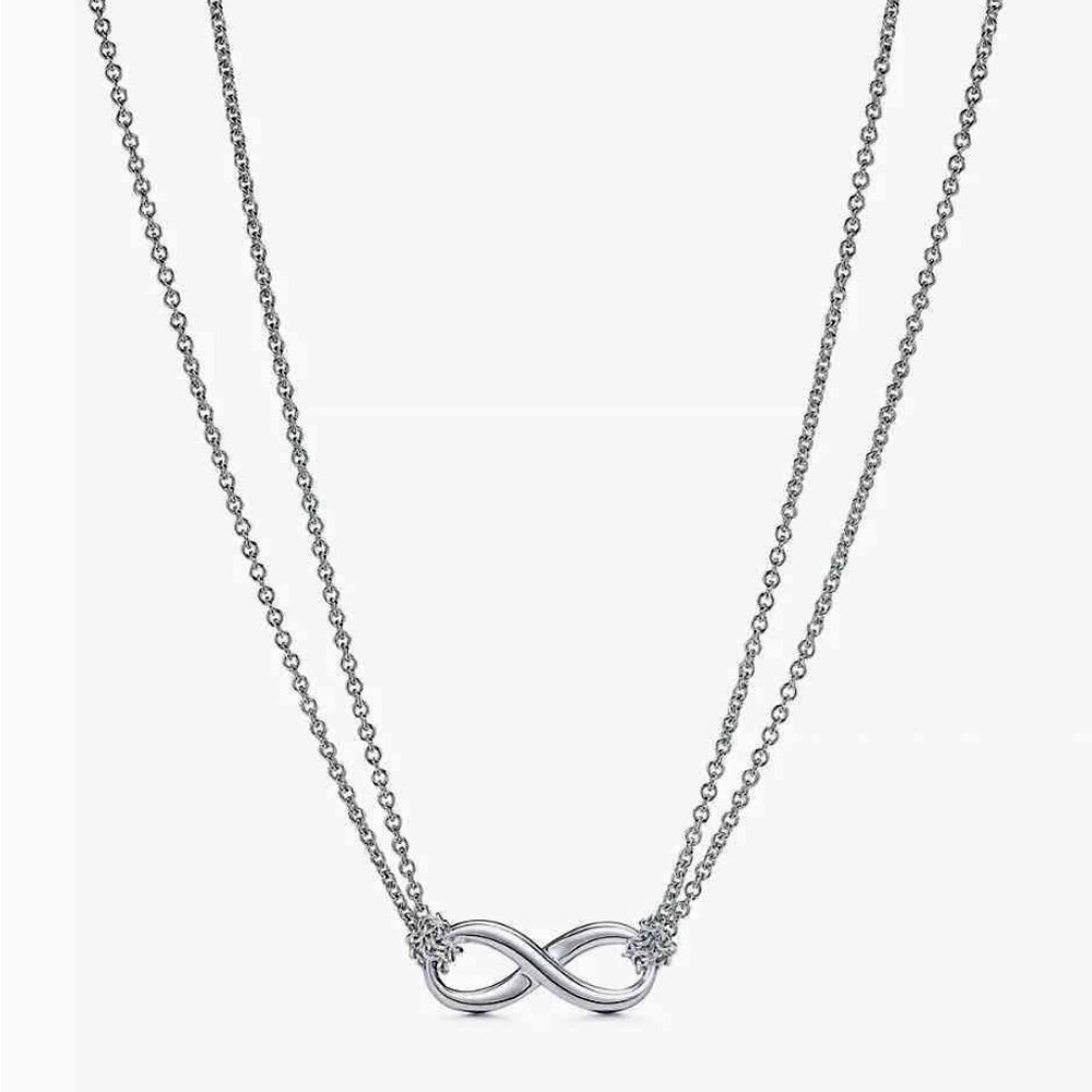 Authentic Tiffany & Co. Sterling Silver Infinity Necklace, Preowned